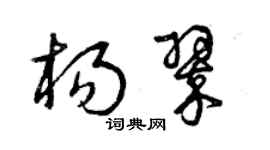 曾慶福楊翠草書個性簽名怎么寫