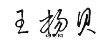 駱恆光王楊貝草書個性簽名怎么寫