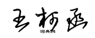 朱錫榮王柯函草書個性簽名怎么寫