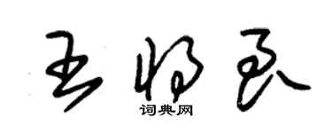 朱錫榮王將良草書個性簽名怎么寫