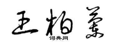 曾慶福王柏蘭草書個性簽名怎么寫