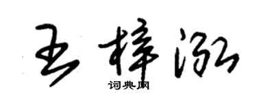 朱錫榮王梓泓草書個性簽名怎么寫