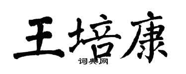 翁闓運王培康楷書個性簽名怎么寫