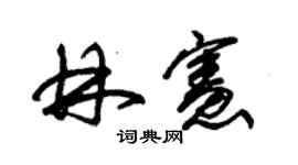 朱錫榮林憲草書個性簽名怎么寫