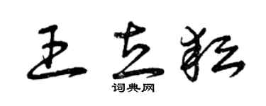 曾慶福王立耘草書個性簽名怎么寫