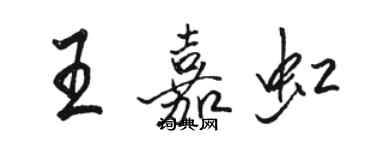 駱恆光王嘉虹行書個性簽名怎么寫