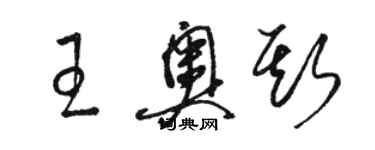 駱恆光王奧斯草書個性簽名怎么寫