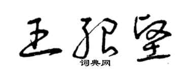 曾慶福王紹堅草書個性簽名怎么寫