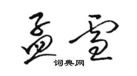 駱恆光孟雪草書個性簽名怎么寫