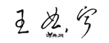 駱恆光王典寧草書個性簽名怎么寫