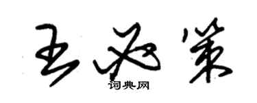 朱錫榮王必策草書個性簽名怎么寫