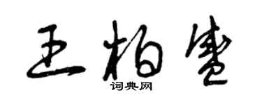 曾慶福王柏盛草書個性簽名怎么寫