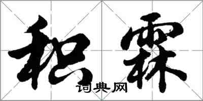 胡問遂積霖行書怎么寫