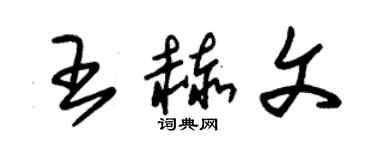 朱錫榮王赫文草書個性簽名怎么寫