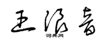 曾慶福王浪音草書個性簽名怎么寫