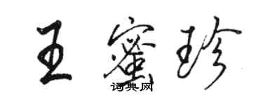 駱恆光王蜜珍行書個性簽名怎么寫