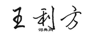 駱恆光王利方行書個性簽名怎么寫