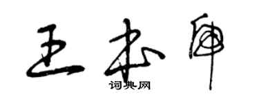 曾慶福王本虎草書個性簽名怎么寫