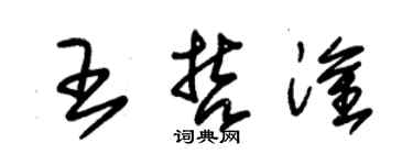 朱錫榮王哲淦草書個性簽名怎么寫