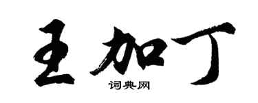 胡問遂王加丁行書個性簽名怎么寫