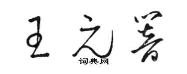 駱恆光王元響草書個性簽名怎么寫