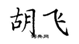 丁謙胡飛楷書個性簽名怎么寫