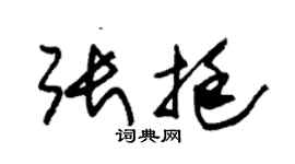 朱錫榮張挺草書個性簽名怎么寫