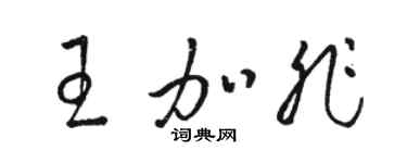 駱恆光王加非草書個性簽名怎么寫