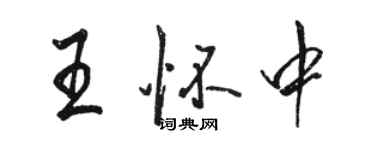 駱恆光王懷中行書個性簽名怎么寫