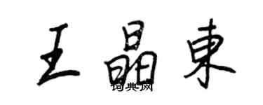 王正良王晶東行書個性簽名怎么寫
