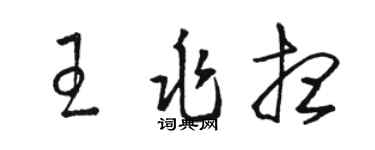 駱恆光王兆想草書個性簽名怎么寫