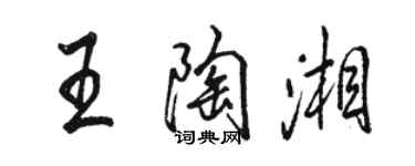 駱恆光王陶湘行書個性簽名怎么寫