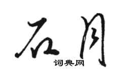 駱恆光石月草書個性簽名怎么寫