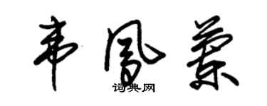 朱錫榮韋鳳蘭草書個性簽名怎么寫