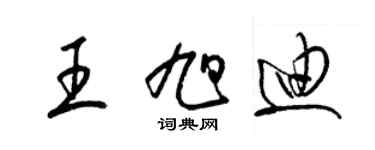 梁錦英王旭迪草書個性簽名怎么寫