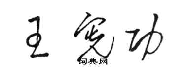 駱恆光王憲功草書個性簽名怎么寫