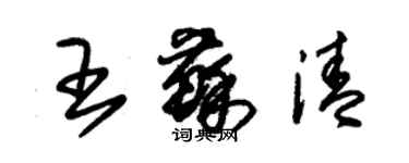 朱錫榮王蘇清草書個性簽名怎么寫