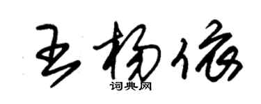 朱錫榮王楊依草書個性簽名怎么寫