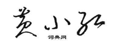 駱恆光黃小紅草書個性簽名怎么寫