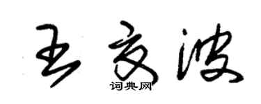 朱錫榮王夏波草書個性簽名怎么寫
