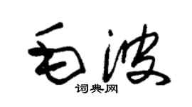 朱錫榮毛波草書個性簽名怎么寫