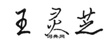 駱恆光王靈芝行書個性簽名怎么寫
