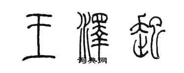 陳墨王澤起篆書個性簽名怎么寫