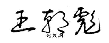 曾慶福王朝彪草書個性簽名怎么寫