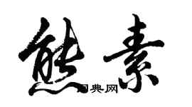 胡問遂熊素行書個性簽名怎么寫