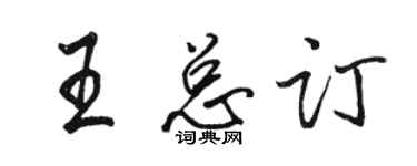 駱恆光王總訂行書個性簽名怎么寫