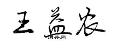 曾慶福王益農行書個性簽名怎么寫