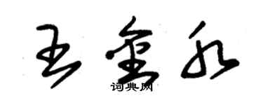 朱錫榮王金水草書個性簽名怎么寫