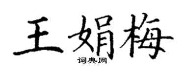 丁謙王娟梅楷書個性簽名怎么寫
