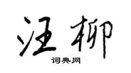 王正良汪柳行書個性簽名怎么寫